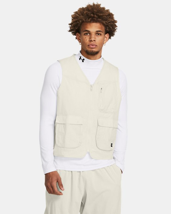 Men's UA Legacy Crinkle Vest in Brown image number 0